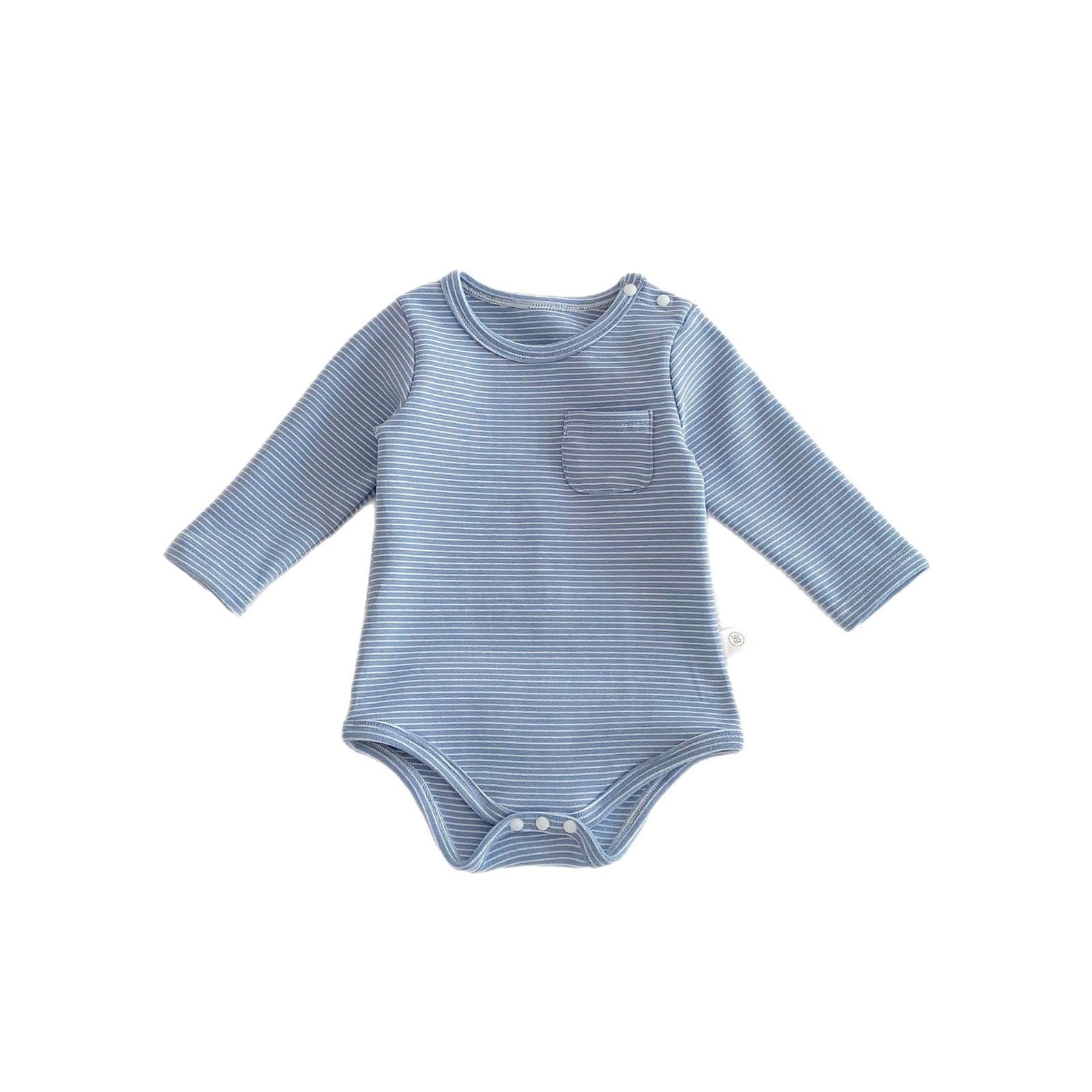 Experience Style and Comfort with Our Baby Striped Triangle Long Sleeve Romper